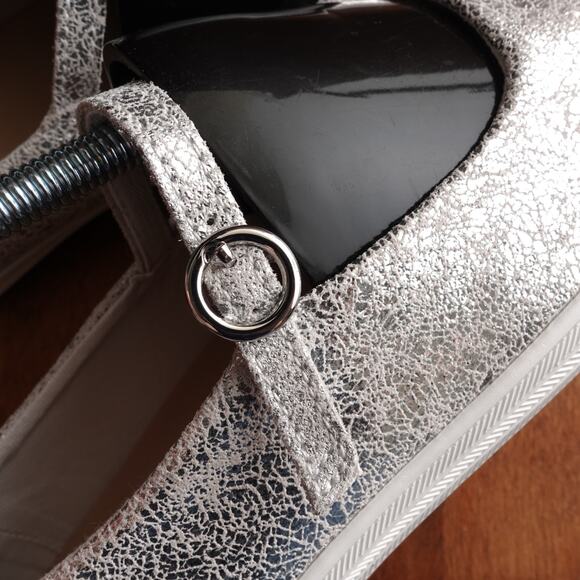 Keds Flats Womens Size 10M Silver Metallic Mary Jane Square Toe Sneaker Shoes - Picture 9 of 14